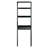  Bellamy Leaning Desk with 2 Shelves, Black