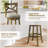 Swivel Bar Stools Set of 2, 30 Inch Bar Height Chairs w/Backrests and Wood Frame-128949373