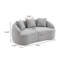 Causeuse incurvée moderne de 65 po x P 39,4 po avec 3 coussins et coussin en mousse compressée-1204966114