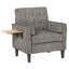 Chaise d'appoint rembourrée en bois massif de 29 po de largeur avec table d'appoint pliante-954120190
