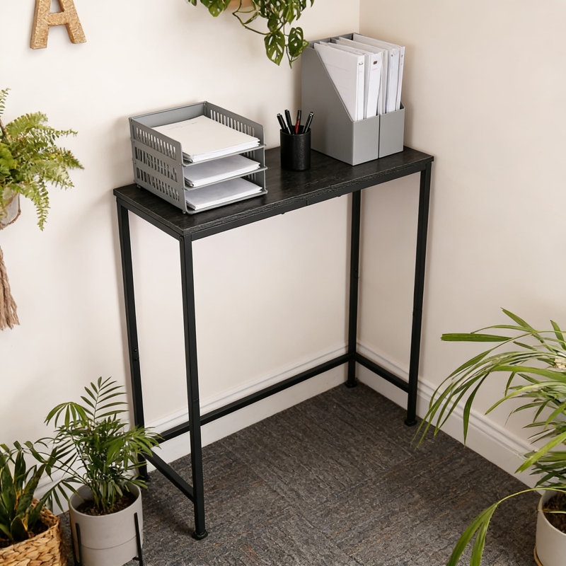 Narrow Console Table For Small Spaces, Slim Sofa Side Table With Industrial Design For Entryway, Living Room, Bedroom Or Office