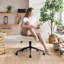 Milicent Armless Wide Desk Chair with Wheels-769985871-765569679