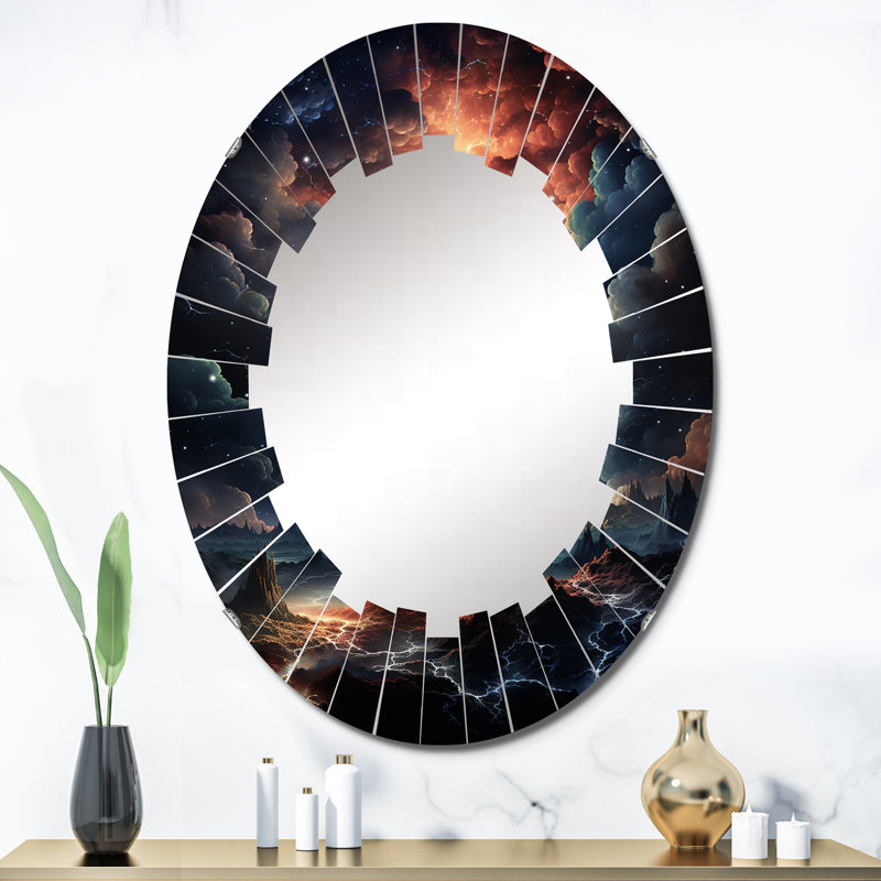 Euphonie - Miroir mural galaxie ovale, 36 po x 24 po