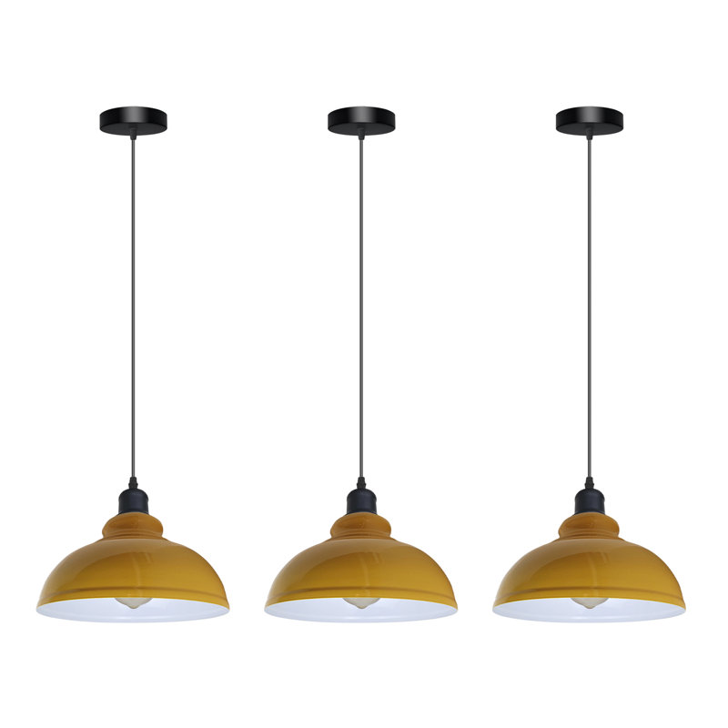 1 - Light Dome Pendant, Yellow