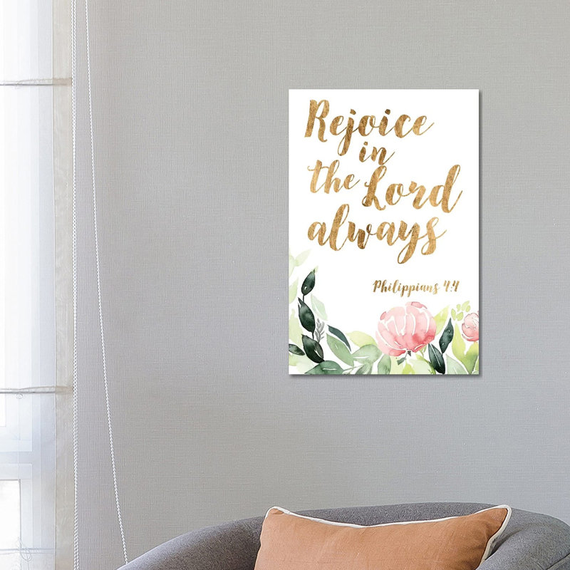 Grace Words Floral II by Studio W - Gallery-Wrapped Canvas Giclée on Canvas, Wrapped Canvas, 66.04cm H x 45.72cm W
