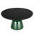 30" Round Coffee Table Glass/Sintered Stone Top With Powder-Coated Rim And Tempered Glass Base-109375831-125121236