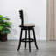 Tabouret pivotant à lattes de 30 po de hauteur de bar, finition espresso-1603994514