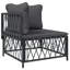 Ensemble de salon de jardin extérieur anthracite