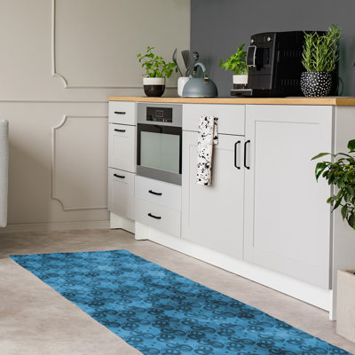 Tapis bleu serpents