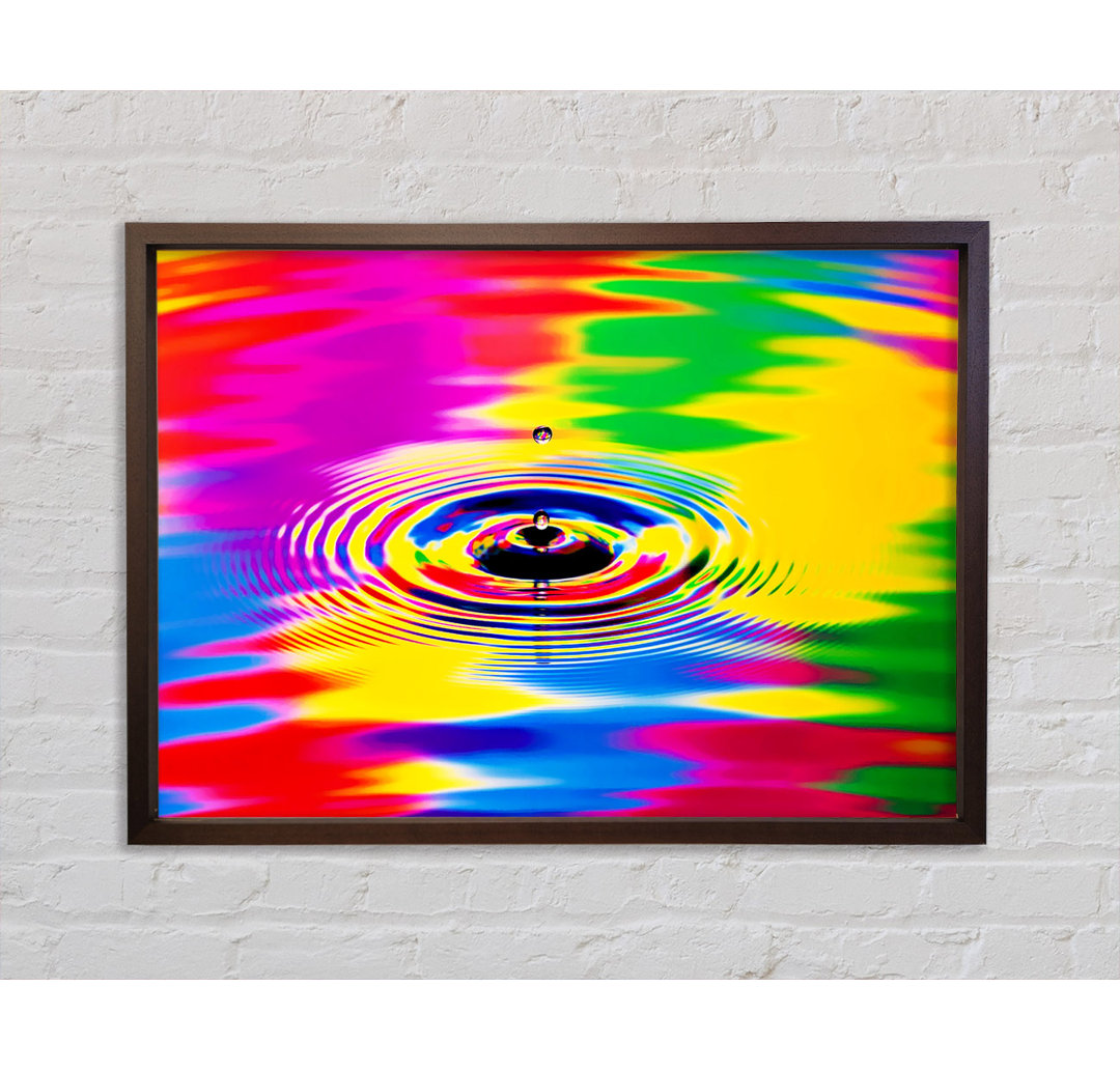 Rainbow Water Ripple - Einzelner Bilderrahmen Kunstdrucke auf Leinwand