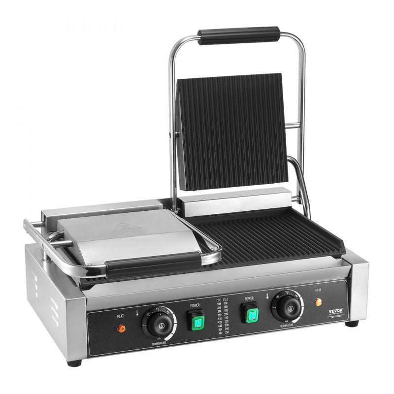 Plaque chauffante commerciale pour barbecue 19 "x 9" Panini