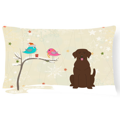 Coussin lombaire intérieur/extérieur carré à motif de noël