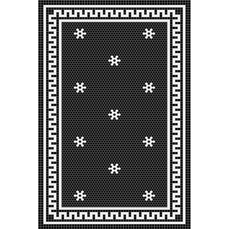 NewYork Black Cushioned Kitchen Mat, Rectangle 2' x 3'