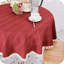 Round Tablecloths Faux Linen Wipable Home Decorative Water Resistant Table Cover 140cm (55in)-228159112