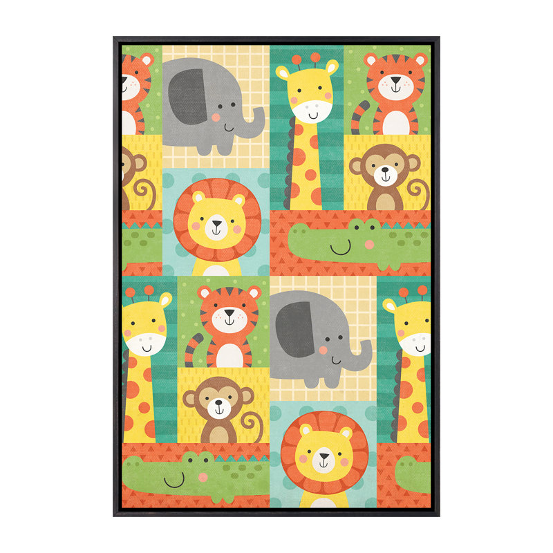 «Wild About Baby III» par Gail Veillette - impression d'art graphique, H 40 po x l 26 po x P 1,5 po, Pas de tapis