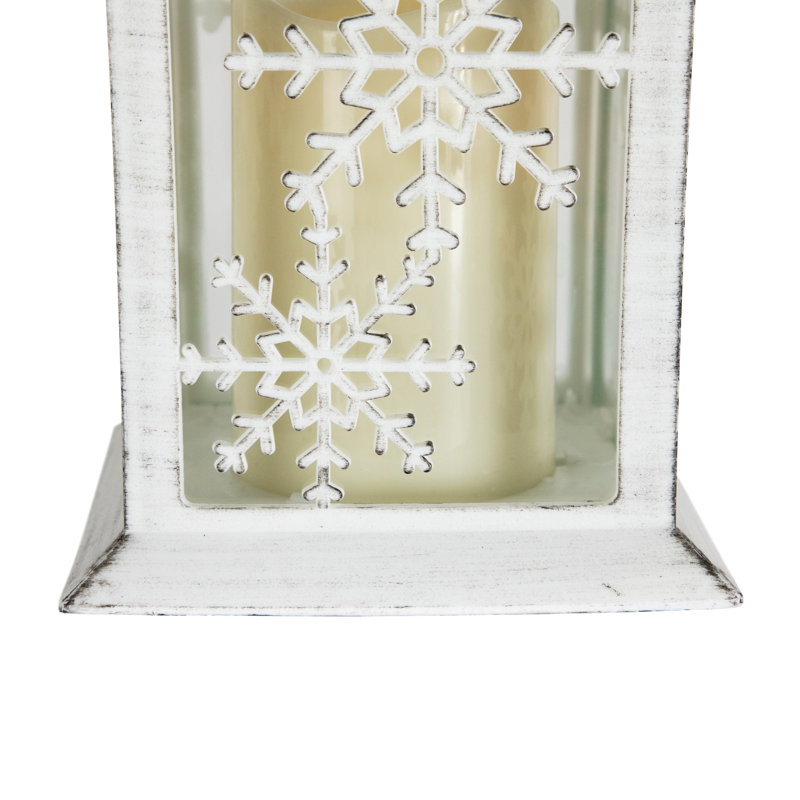 Lantern Candle Holder, White