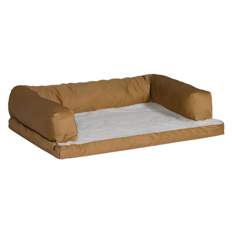 Style de meuble pour chien de canapé orthopédique e’sensuals quiet time, Très grand (l 54 po x P 36 po x H 9 po), Brun clair