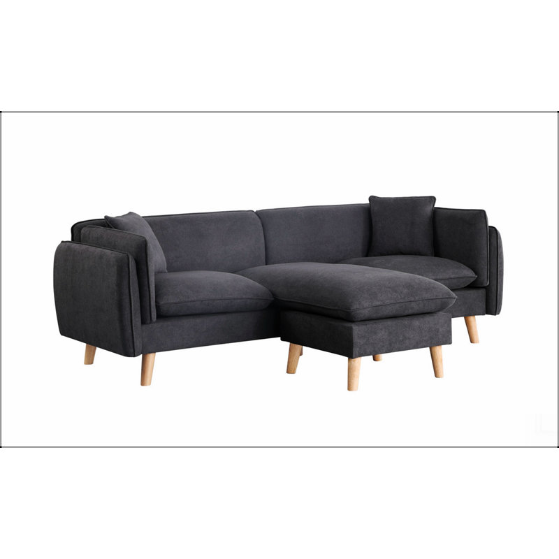 Canapé modulaire en tissu gris foncé Brayden
