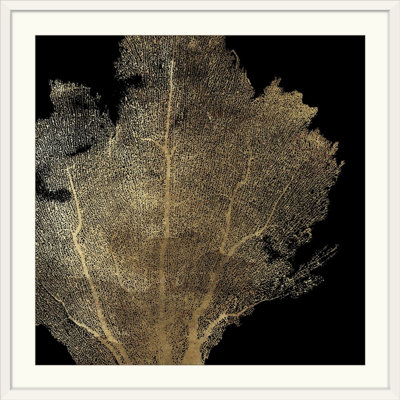 « i », reproduction d’impression en or/noir Honeycomb Coral