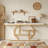 4-Tier Console Table Sofa Table Accent Table with Storage Shelves