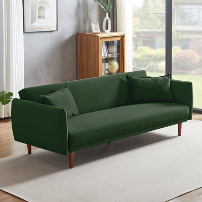 Ebern Designs77'' Velvet Sofa Bed