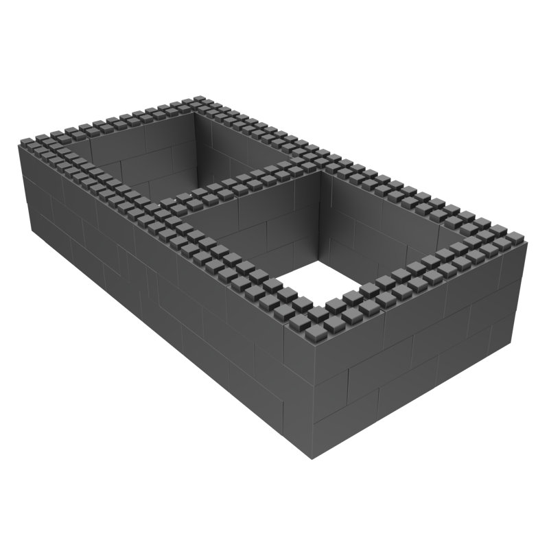 EverBlock Frame Only Bed Kit, White, Twin