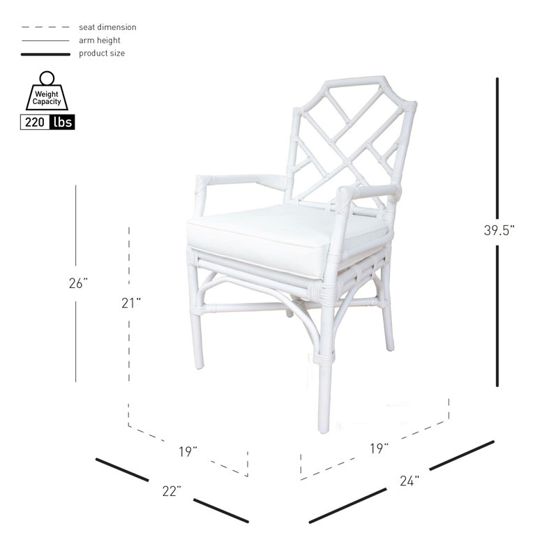 Athanasius 21.5'' H Armchair, White