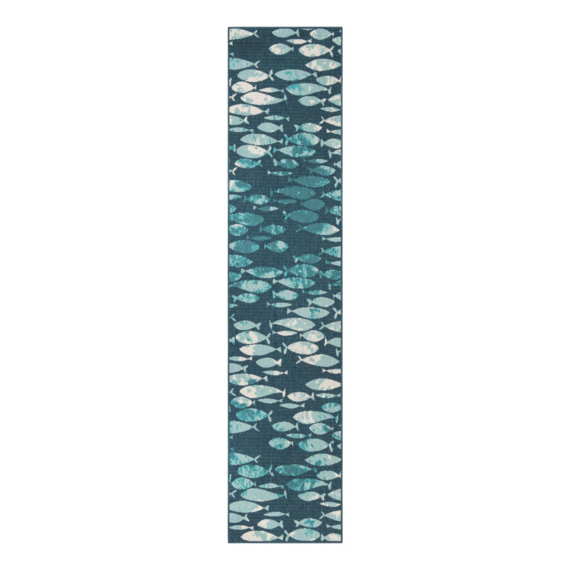 Tapis d'extérieur intérieur / extérieur Coastal, Tapis de couloir 2 pi 7 po x 12 pi