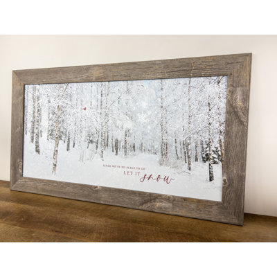 " Let It Snow Birch Winter Trees Cardinal "