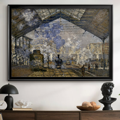 La gare Saint-Lazare-Claude Monet - Toile tendue avec châssis 1877