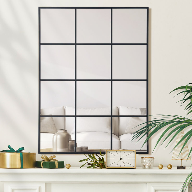 Rectangular Windowpane Wall Mirrors, 40" x 30"