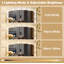 Meuble-lavabo luxueux avec 10 ampoules Hollywood, 3 modes d'éclairage couleur, une coiffeuse classique avec tabouret rembourré et 9 tiroirs de rangement pour la chambre à coucher, blanc