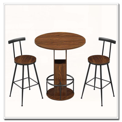 3-Piece Bar Table and Stool Set