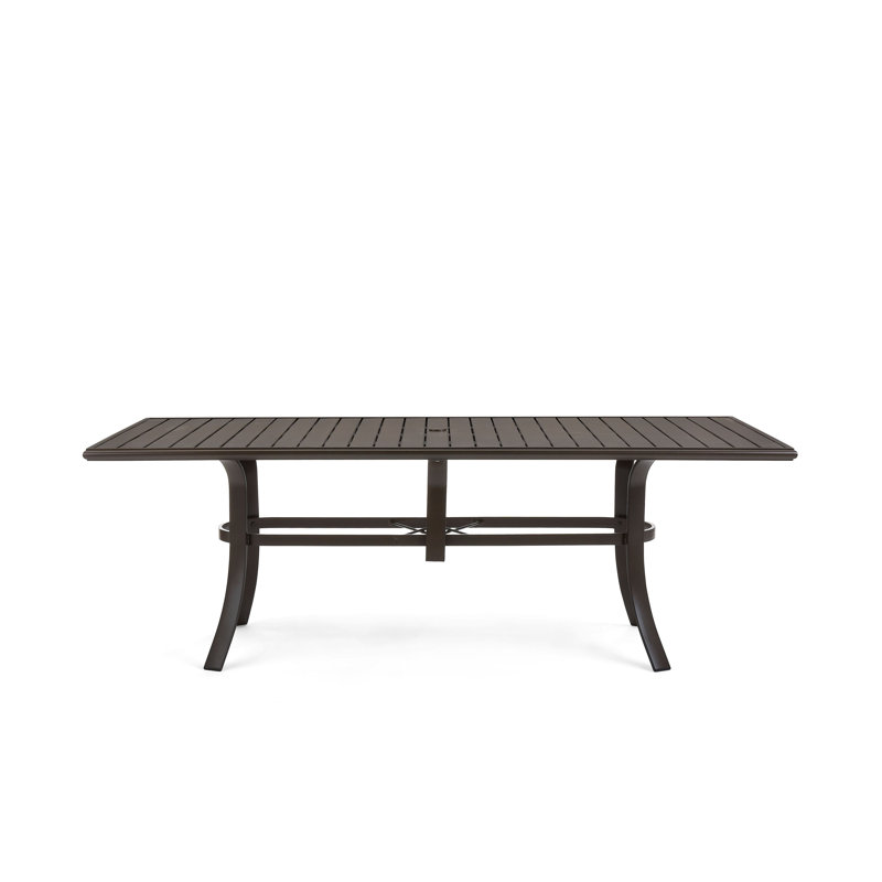 Aluminum Dining Table, Java, 28.5" H x 85" W x 42" D