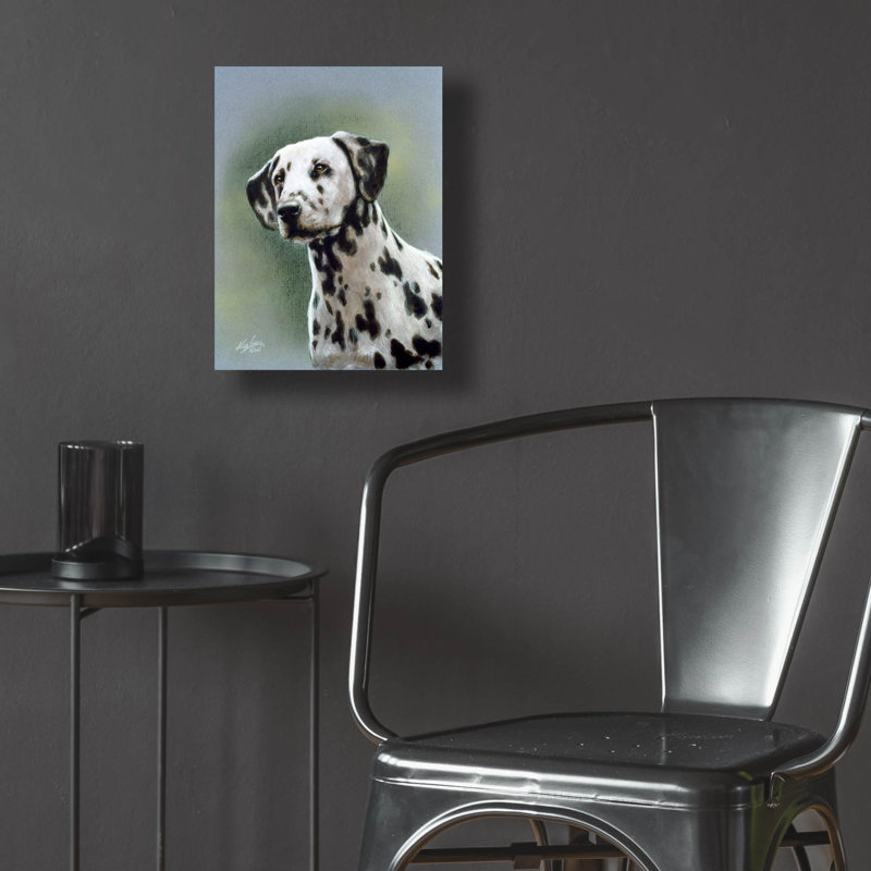 «Puppy Eyes Dalmatian» par John Silver, H 16 po x l 12 po x P 0,13 po