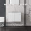 Meuble-lavabo suspendu de 61 cm avec lavabo, armoire en contreplaqué, lavabo en céramique, comptoir et dosseret en marbre synthétique blanc de Carrare de 5 cm, portes à fermeture amortie, blanc-133329069