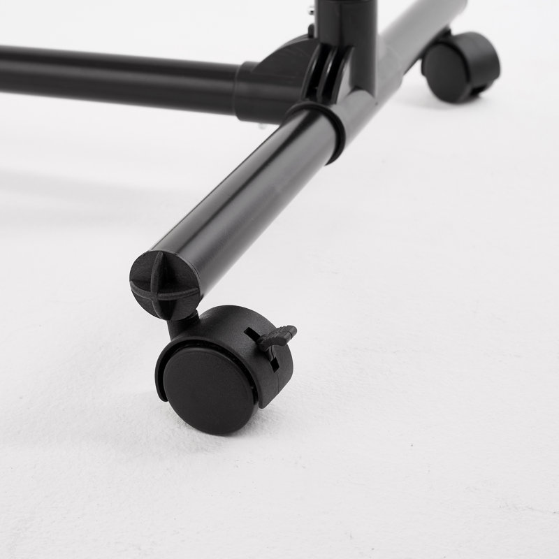 Adjustable Rolling Clothing Rack, Black