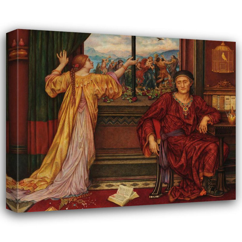 «The Gilded Cage» par Evelyn De Morgan - Art mural sur toile tendue avec châssis, H 40 po x l 28 po