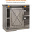 Meuble télé Farmhouse pour téléviseur de 65 pouces avec portes de grange coulissantes et tablette réglable, console de rangement multimédia et meubles de salon-108998162