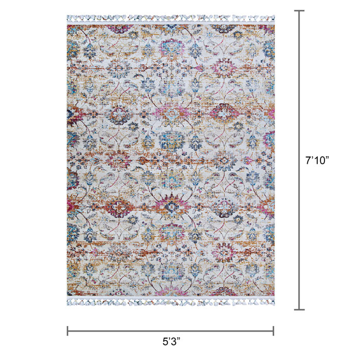 Bungalow Rose Marlana Performance Beige Rug & Reviews | Wayfair