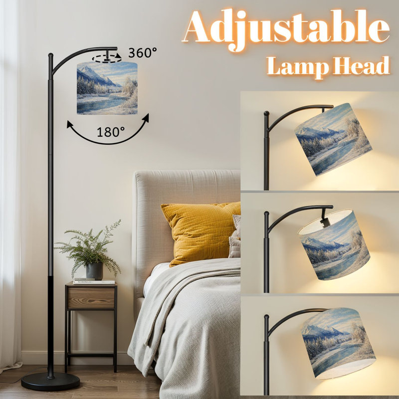 Lampe sur pied avec abat-jour réglable Arc