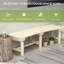 Chaise de jardin semi-circulaire en bois, naturel pour terrasse, pelouse, banc de jardin extérieur