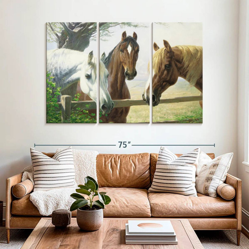 Brampt Old Friends Horses, 42" H x 65" W