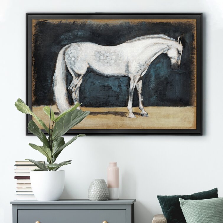 'Equestrian Studies V' - Picture Frame Graphic Art on Canvas