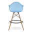 Tabouret de comptoir Modholic Eiffel avec accoudoirs, bleu-71243323