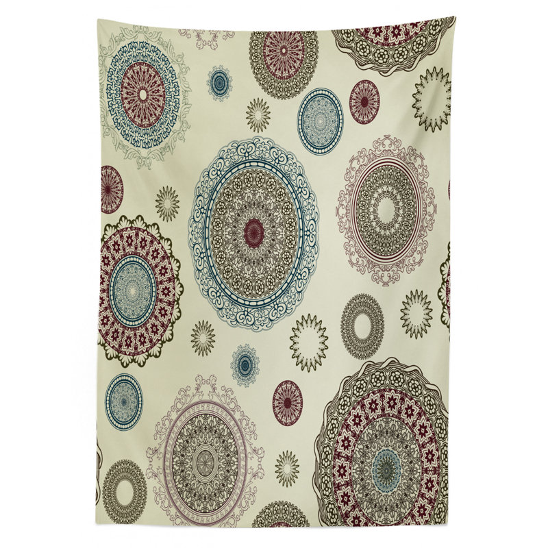 Beige Tablecloth, 90" L x 60" W