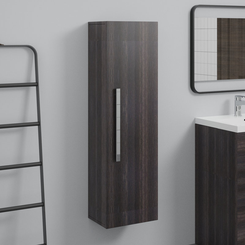 Girardville 1200mm Tall Unit Storage Bathroom Furniture, Charcoal