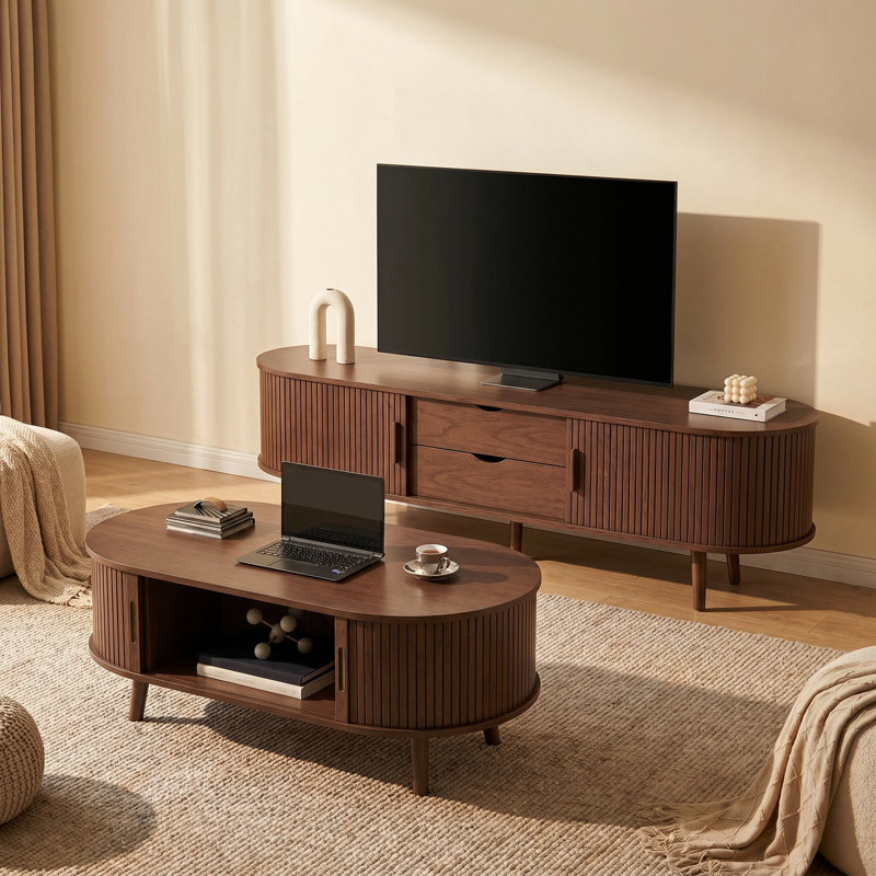 Dockery Tv Stand And Oval Coffee Table