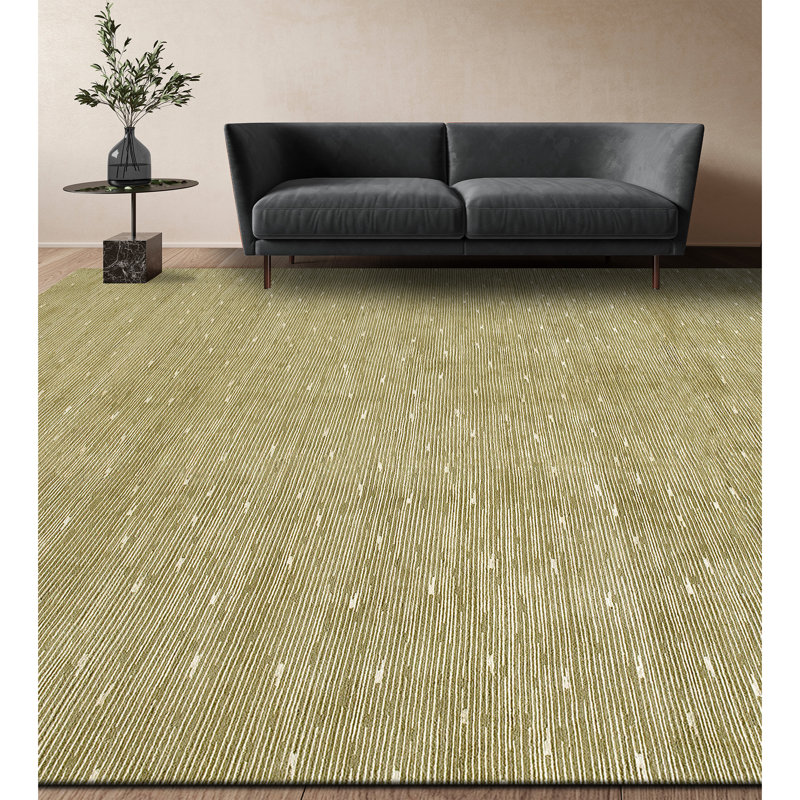 Geometric Area Rug in Gold/Ivory, Rectangle 8' x 10'
