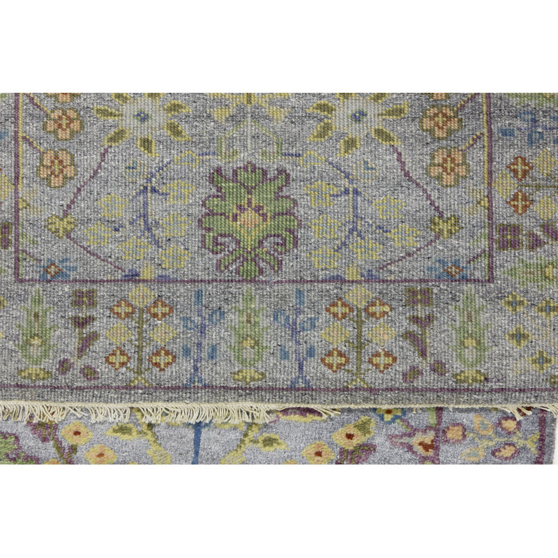 Tapis de couloir oriental Oushak Chobi, Rectangle 2 pi 6 po x 9 pi 10 po